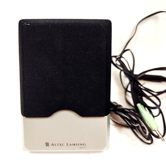 Altec Lansing Black Desktop Speakers 120i Tested w OEM Power Supply, all Cables - Picture 8 of 9